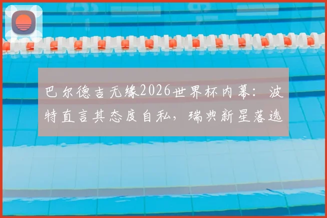 巴尔德吉无缘2026世界杯内幕：波特直言其态度自私，瑞典新星落选国家队真实原因剖析